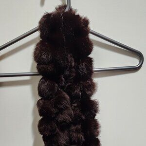 Rabbit Fur Scarf [Brown]